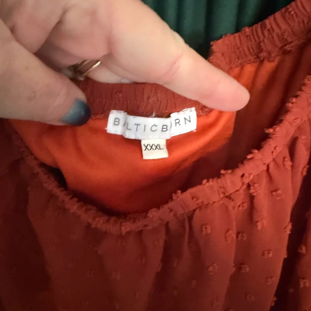 Baltic Born Rust Red Off-Shoulder Maxi Dress - Picture 3 of 3